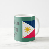 Sprichst du Tagalog? In Tagalog. Flaggenbf Kaffeetasse (VorderseiteRechts)