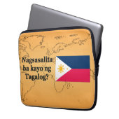 Sprichst du Tagalog? In Tagalog. Flaggenbf Laptopschutzhülle (Vorderseite Links)