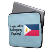 Sprichst du Tagalog? In Tagalog. Flaggenbf Laptopschutzhülle (Vorderseite Links)