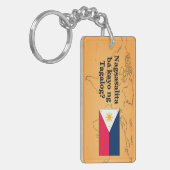 Sprichst du Tagalog? In Tagalog. Flaggenbf Schlüsselanhänger (Vorderseite links)