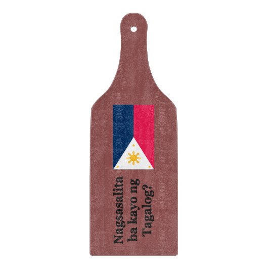 Sprichst du Tagalog? In Tagalog. Flaggenbf Schneidebrett (Vorderseite)