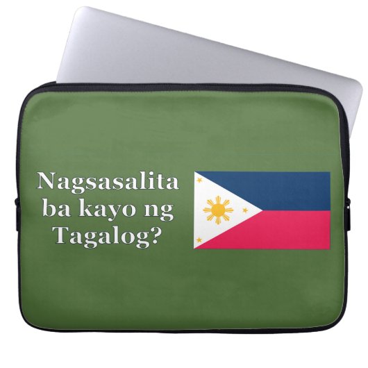 Sprichst du Tagalog? In Tagalog. Flaggenwanne Laptopschutzhülle (Vorderseite)