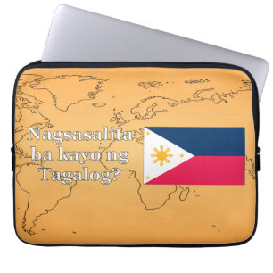Sprichst du Tagalog? In Tagalog. Flaggenwanne Laptopschutzhülle