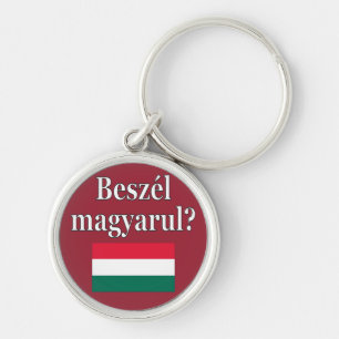 Sprichst du Ungarisch? Auf Ungarisch. Flag Schlüsselanhänger