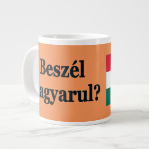 Sprichst du Ungarisch? Auf Ungarisch. Flaggenbf Jumbo-Tasse