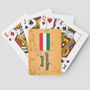 Sprichst du Ungarisch? Auf Ungarisch. Flaggenbf Spielkarten