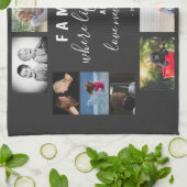 Sprichwort 12 FotoCollage für die ganze Familie Geschirrtuch (Gefaltet)