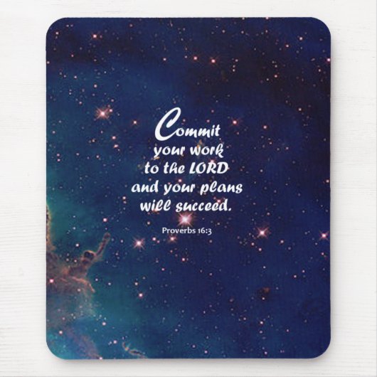 Sprichwort-16:3 Mousepad (Vorne)