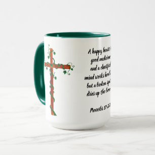 Sprichwort-17:22 - 15 Unze-Tasse Tasse