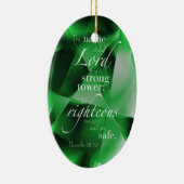 Sprichwort-18:10 Keramik Ornament (Rechts)