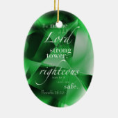 Sprichwort-18:10 Keramik Ornament (Hinten)