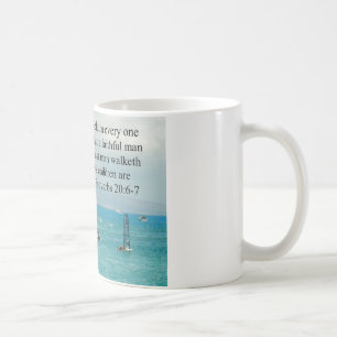 Sprichwort-20:6 - 7 Vater-Schrifts-Geschenk Kaffeetasse