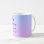 Sprichwort-27:14 zitieren voll Sonnenaufgang-Farbe Kaffeetasse (VorderseiteRechts)