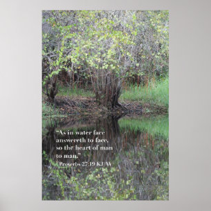 Sprichwort-27:19 Schrifts-Druck Poster