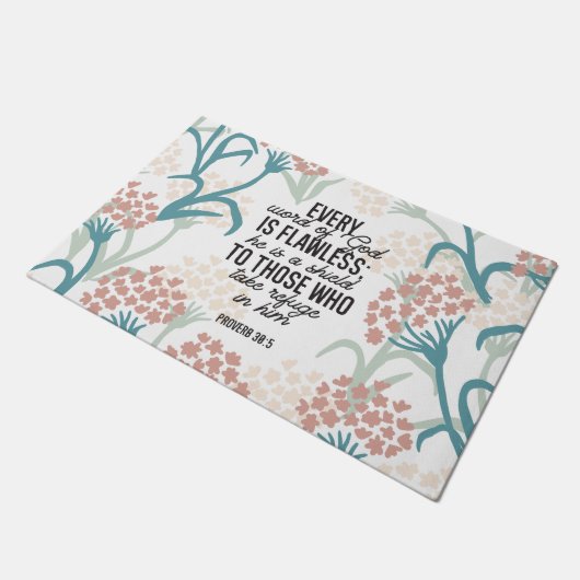 Sprichwort 30:5 Bibelverse Fußmatte (Schrägansicht)