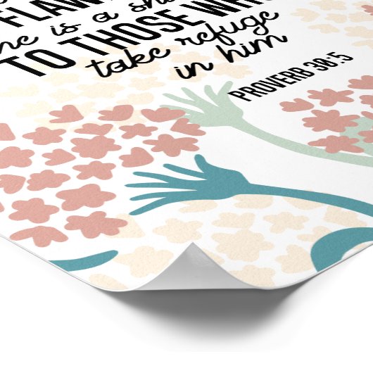 Sprichwort 30:5 Bibelverse Poster (Ecke)