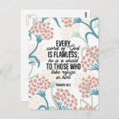 Sprichwort 30:5 Bibelverse Postkarte (Vorne/Hinten)