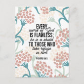 Sprichwort 30:5 Bibelverse Postkarte (Vorderseite)