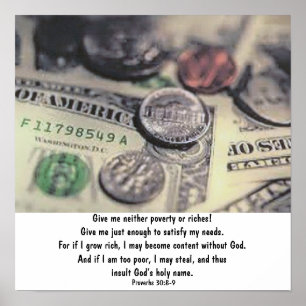 Sprichwort-30:8 - 9 poster