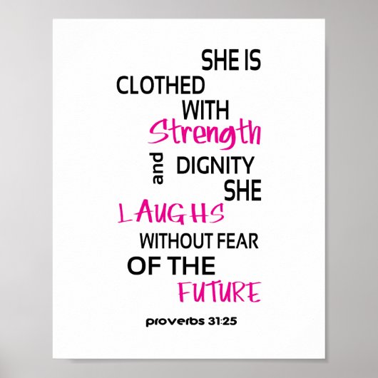 Sprichwort 31:25 (Standard-Bildformat) Poster (Vorne)