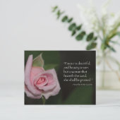 Sprichwort 31:30 Schrift Postkarte (Stehend Vorderseite)