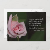 Sprichwort 31:30 Schrift Postkarte (Vorne/Hinten)