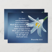 Sprichwort 3: 3-4 Liebe und Treue fördern Postkarte (Vorne/Hinten)