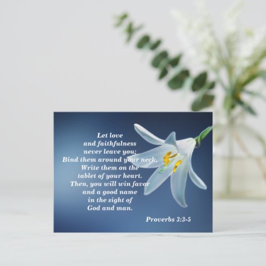 Sprichwort 3: 3-4 Liebe und Treue fördern Postkarte (Stehend Vorderseite)