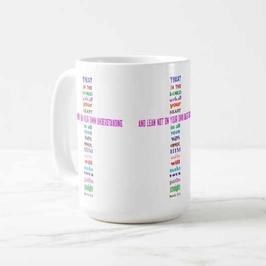 Sprichwort-3:5 - 6 - 15 Unze. Tasse (Vorderseite Links)