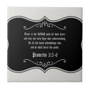 Sprichwort-3:5 - 6 Bibel-Vers-kundenspezifisches Fliese