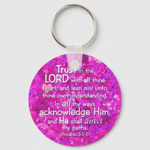 Sprichwort-3:5 - 6 KJV Vertrauen im Lord Schlüsselanhänger