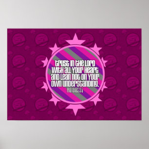 Sprichwort-3:5 (rosa) Plakat