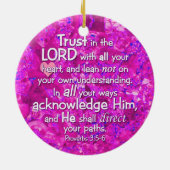 Sprichwort-3:5 - Vertrauen 6 im Lord Bible Verse Keramik Ornament (Hinten)
