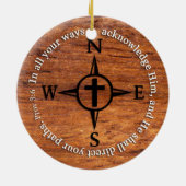 Sprichwort-3:6 verweisen Ihren Keramikornament (Hinten)