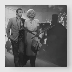 Sprichwort-Abschied Quadratische Wanduhr