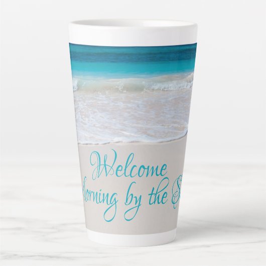 Sprichwort am Strand Tall Latte Tasse (Vorderseite)
