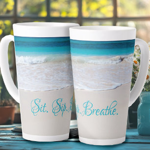 Sprichwort am Strand Tall Latte Tasse