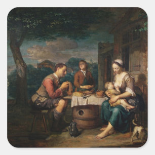 Sprichwort-Anmut Quadratischer Aufkleber