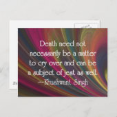 Sprichwort Auf Wiedersehen mit Spaß und Jest Postkarte (Vorne/Hinten)