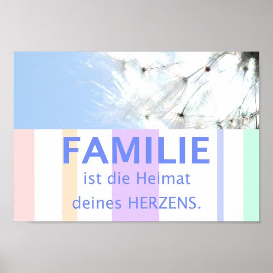 Sprichwort Bild Deutsche Spruche Familie Poster Zazzle De