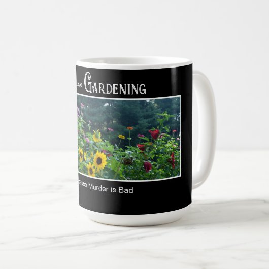 Sprichwort-Blumengarten sprießt Kosmos Kaffeetasse (VorderseiteRechts)
