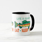 Sprichwort der Fischerei Tasse (VorderseiteRechts)