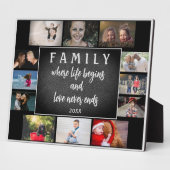 Sprichwort der Jahresfamilie Keepake 12 FotoCollag Fotoplatte (Seite)