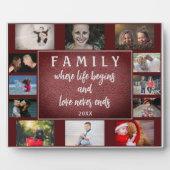 Sprichwort der Jahresfamilie Keepake 12 FotoCollag Fotoplatte (Vorderseite)