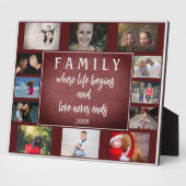 Sprichwort der Jahresfamilie Keepake 12 FotoCollag Fotoplatte (Seite)