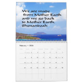 Sprichwort des alten Amerikanischen Ureinwohners Kalender (Feb 2026)