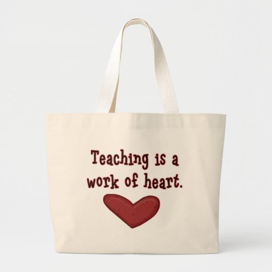 Sprichwort des herzlichen Einfachen Lehrers mit ro Jumbo Stoffbeutel (Vorne)