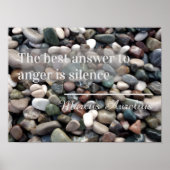 Sprichwort Die beste Antwort ist das Stille Poster (Vorne)