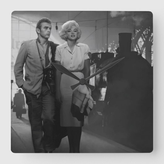 Sprichwort Farewell Quadratische Wanduhr (Vorderseite)