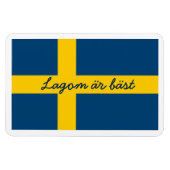 Sprichwort Flag Theme Lagom Ar Bast Magnet (Horizontal)